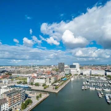 Cityscape of Antwerp, Belgium Stock Photos