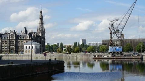 Cityscape in Antwerp 库存照片