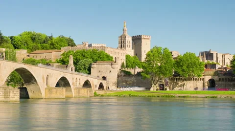 Cityscape of Avignon in a sunny day Stock Footage 59085300