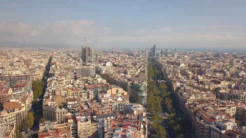 Cityscape of Barcelona Vídeo Stock 97745453