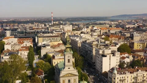Cityscape of Belgrade Stock Footage 256290508