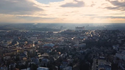 Cityscape of Bratislava Stock Footage 100881082