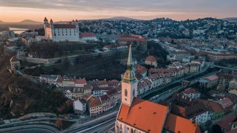 Cityscape of Bratislava Stock Photos