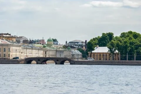 Cityscape with a bridge. Stock Photos