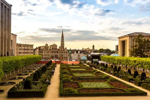 Cityscape of Brussels Stock Photos