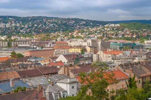 Cityscape of Buda in Budapest Stock Photos