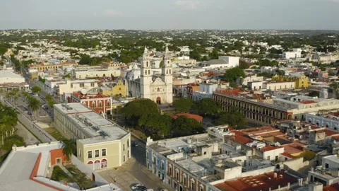 Cityscape of Campeche Stock Footage 170258423