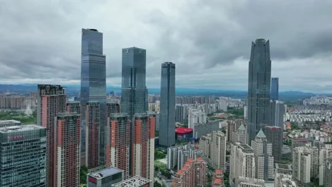 Cityscape Captured by Drone，After Rain Stock-Footage 212024886