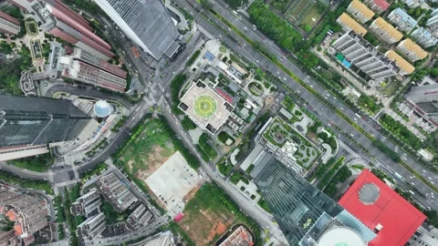 Cityscape Captured by Drone，After Rain Stock Footage 218564106
