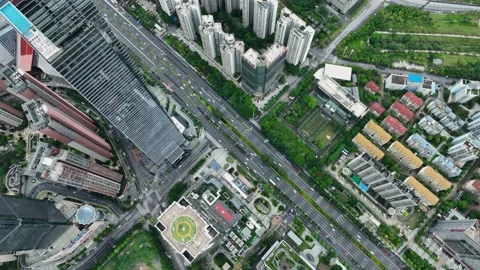 Cityscape Captured by Drone，After Rain Stock-Footage 218564244