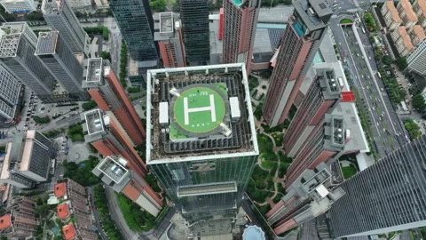 Cityscape Captured by Drone，After Rain Stock Footage 218564394