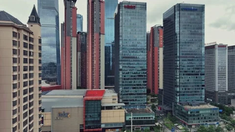 Cityscape Captured by Drone，After Rain Stock Footage 218565572