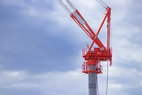 A cityscape of cloud near the under construction in the downtown Stock Photos