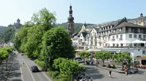 Cityscape of Cochem 스톡 동영상 40596887