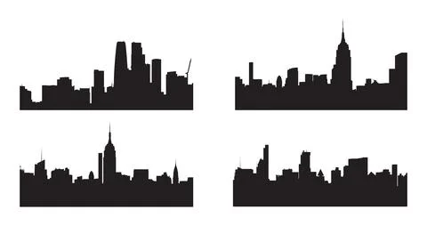 Cityscape Collection Stock Illustration