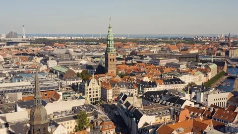Cityscape of Copenhagen Vídeo Stock 115454789