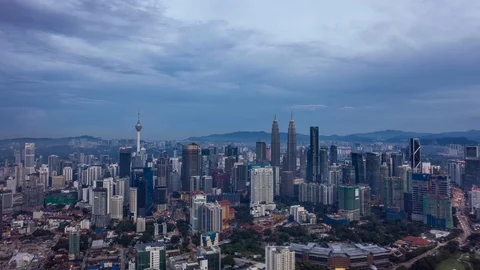 Cityscape at dawn Stock Footage 121862037