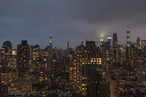 Cityscape Day to Night Timelapse Stock Footage 208873015