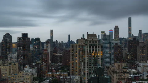 Cityscape Day to Night Timelapse Loop Stock Footage 208872194