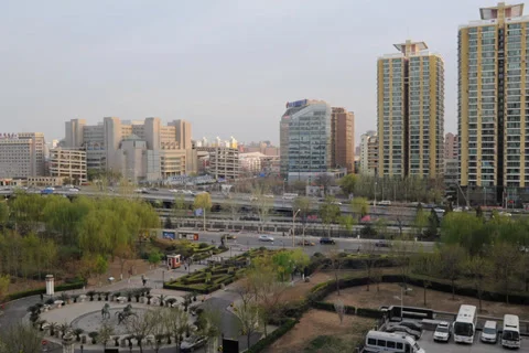 Cityscape at dusk Stock Footage 39705579
