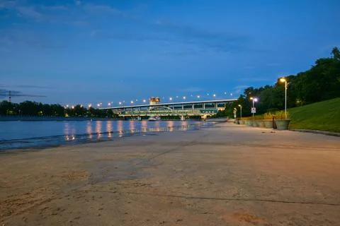 Cityscape at dusk Stock Photos