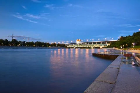 Cityscape at dusk Stock Photos