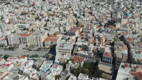Cityscape of Ermoupoli Video stock 130250591