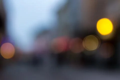 Cityscape eve bokeh Foto stock