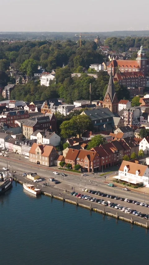 Cityscape of Flensburg Stock Footage 302350658