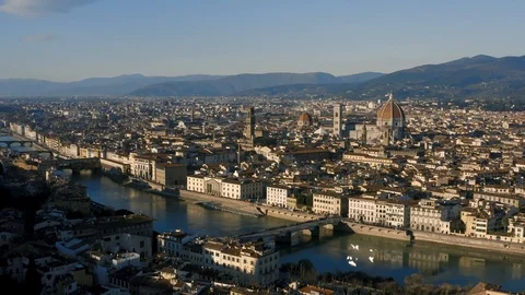 Cityscape of Florence before sunset Video stock 122610669
