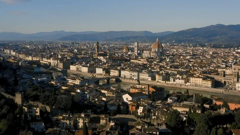 Cityscape of Florence before sunset Stock Footage 122695339