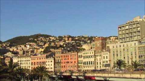 Cityscape of Genoa Stock Footage 79305023