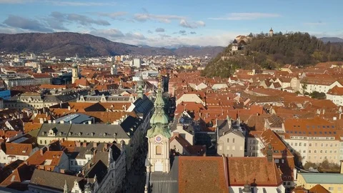 CItyscape of Graz, Austria Stock Footage 100997629