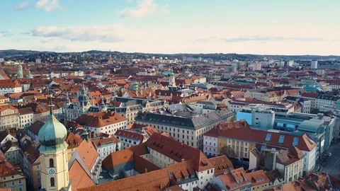 CItyscape of Graz, Austria Stock Footage 100997760