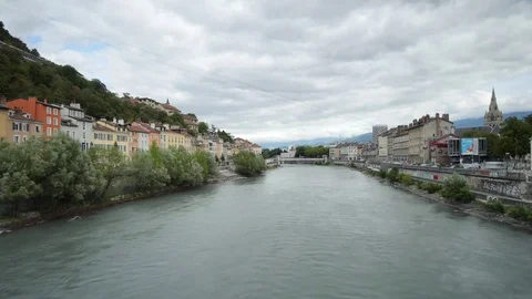 Cityscape of Grenoble. Stock Footage 96223727