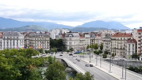 Cityscape of Grenoble Video stock 96223776