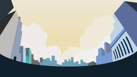 Cityscape on ground low angle view design vector illustration Stock Illustration