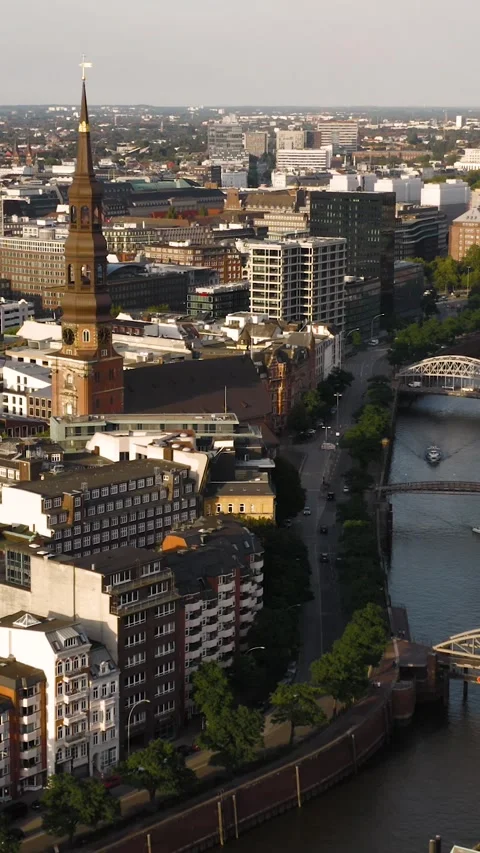 Cityscape of Hamburg Stock Footage 302350710