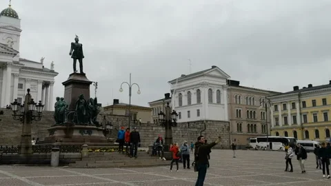 Cityscape of Helsinki in May 库存影片 123785910
