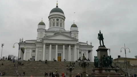 Cityscape of Helsinki in May 库存影片 123785949