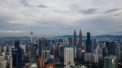 Cityscape Hyperlapse Stock Footage 121862061