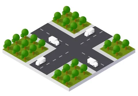 Cityscape icon design elements with isometric building Illustrazione stock