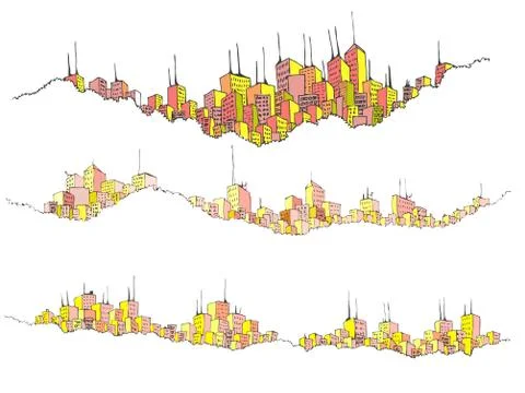 Cityscape illustrations Stock Illustration