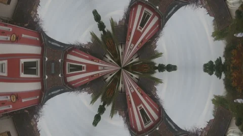 Cityscape With Kaleidoscopic Effect Stock Footage 90936380