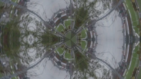 Cityscape With Kaleidoscopic Effect Stock Footage 90938226