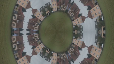 Cityscape With Kaleidoscopic Effect Stock Footage 90938397