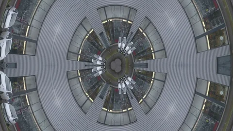 Cityscape With Kaleidoscopic Effect Stock Footage 90939737