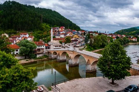 Cityscape of Konjic Stock Photos