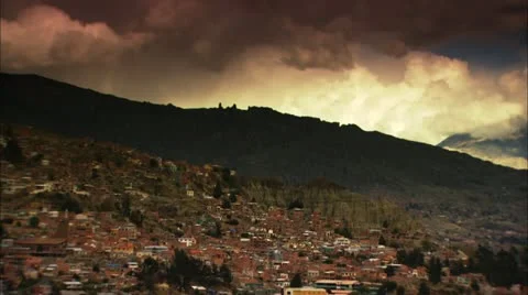 Cityscape of La Paz Stock Footage 12761391