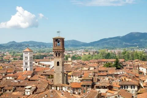 Cityscape of Lucca Stock Photos